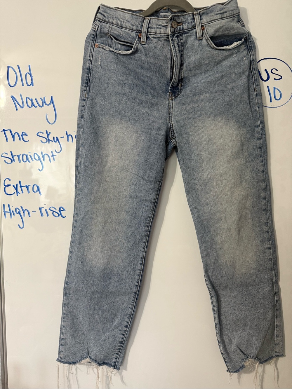 Old Navy Light Blue Extra High-Rise Straight Jeans
